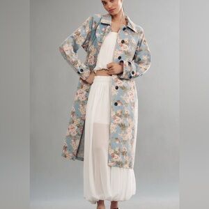 Avec Les Filles
Women's Grey Printed Denim Trench Coat size xs net